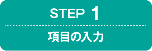 STEP1 項目の入力